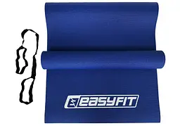 Килимок для йоги та фітнесу EasyFit ПВХ (PVC) Синій (EF-1918-Bl) - мініатюра 2