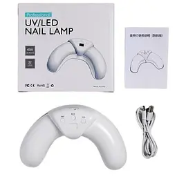 Професійна сушарка для нігтів із таймером IAS 45W UV/LED Nail Lamp 30s/60s, портативна USB Nail Art Curing - мініатюра 3