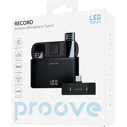 Мікрофонна радіосистема Proove Record USB-C Black (PMRC00010202) [109438] - мініатюра 5