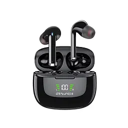 Бездротові Bluetooth навушники Awei TA8 із зарядним чохлом (Чорний)
