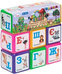 Кубики Абетка Bamsic 020/1 Різнокольоровий shop (4820123760997)