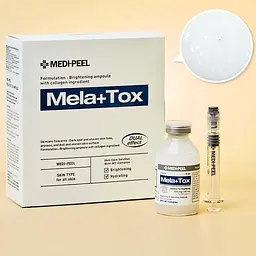Освітлювальна сироватка для обличчя з ніацинамідом Mela+ Tox Ampoule Medi-Peel 35 мл - мініатюра 2