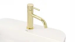 Змішувач для умивальника Rea Lungo light gold low золотий низький REA-B4520, Золотий - мініатюра 4