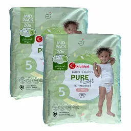 Дитячі підгузники Kruidvat Pure & Soft 5 (10-16 кг), 40 шт