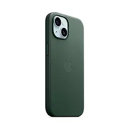 Чехол для Apple iPhone 15 Plus, FineWoven Case with MagSafe, зеленый, защитная накладка из материала FineWoven, противоударный, для iPhone, защита всего корпуса, поддержка беспроводной зарядки и MagSafe, (ARM71978) - мініатюра 2