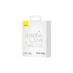 Навушники Baseus Bowie WM03 True Wireless Earphones creamy-білі NGTW330302 - мініатюра 5