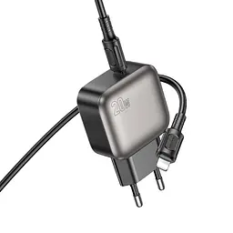 МЗП Borofone BAS53A Absolute PD20W (1USB-C) + кабель Type-C to Lightning Black - мініатюра 3