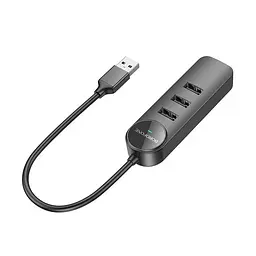 Конвертер Хаб адаптер Borofone DH5 Erudite 4-in-1 на 4 Usb 2.0 з кабелем 20 см - мініатюра 2