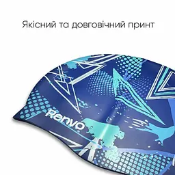 Доросла шапочка для плавання Renvo Kerio Triangles Синій Уні OSFM (2SC150-0403) - мініатюра 5