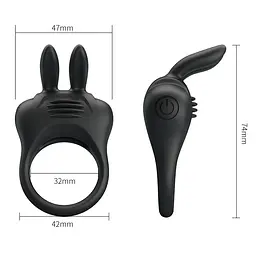 Ерекційне кільце Pretty Love Davion Penis Ring 7.4 см чорний - мініатюра 6
