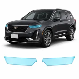 Антигравійна захисна бронеплівка за лекалами для Cadillac XT6 I 2019- оптика (фари та ПТФ)