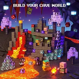 Магнітний конструктор Minecraft 300 шт по грі Майнкрафт Підземелля та лава Mk001019.3 - мініатюра 3