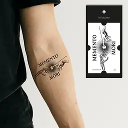 Тату тимчасове Memento Mori Tattooshka L-68 Чорний shop (4825800010433) - мініатюра 4