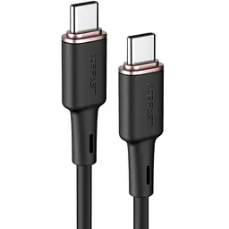 Дата кабель Acefast C2-03 USB-C to USB-C zinc alloy silicone (1.2m) Black