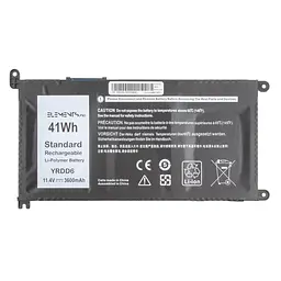 Акумулятор для Dell Inspiron 3493 3793 5482 5485 5491 5493 5584 7586 Vostro 3491 5481, 11.4V 3600 mAh, YRDD6
