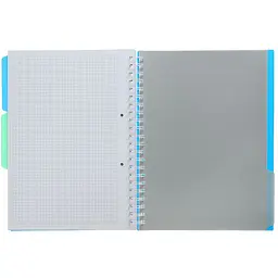 Зошит на пружині Buromax Bright А4 (210x297) 120 аркушів 3 розділювачі синій (BM.24345912-02) - мініатюра 4