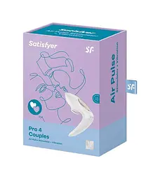 Вібратор з вакуумною стимуляцією для пар Satisfyer Pro 4 Couples 12.3 см білий - мініатюра 8