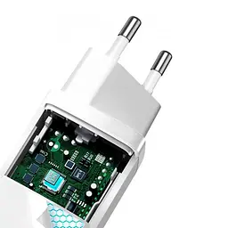 Мережевий зарядний пристрій Baseus GaN Lite 2Type-C 65W CCGAN2L-E02 White - мініатюра 4