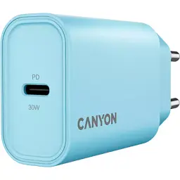 Зарядний пристрій Canyon 30CL OnCharge USB-C PD30W Light Blue (CNE-CHA30CLLBL) - мініатюра 2