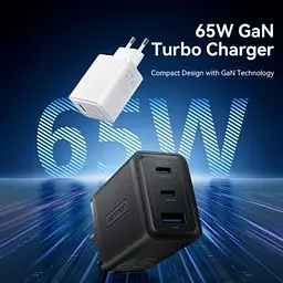 Зарядний пристрій Vention 2xUSB-C PD65W + 1xUSB QC3.0 60W GaN white (FERW0-EU) - мініатюра 8