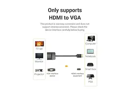Адаптер Vention HDMI to VGA 0.15m Black (42154) - мініатюра 6