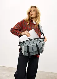 Жіноча cумка-бананка під ноутбук Sambag Urban Pro блакитна 46 × 26 см (51411210) - мініатюра 3