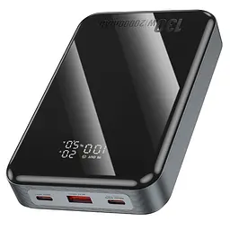 Портативний ЗП Power Bank Hoco Q30A Fast charge 130W 20000 mAh Metal gray - мініатюра 3