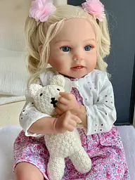 Колекційна силіконова лялька реборн reborn пупс дівчинка блондинка березня Reborn Dolls det0018890 - мініатюра 3