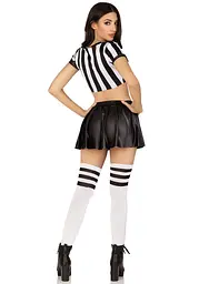 Костюм рефері Leg Avenue Time Out Referee XS, кроп-топ спідниця, свисток - мініатюра 6