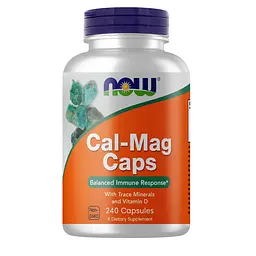 Вітаміни та мінерали NOW Cal-Mag Caps, 240 капсул