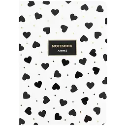 Книга записна A5 в клітинку Black&White 80 аркушів (8700-26-A)