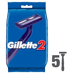 Одноразові станки для гоління Gillette 2, 5 шт. - мініатюра 2