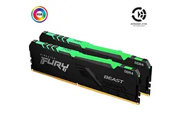 Модуль пам'яті Kingston FURY 16 GB (2x8GB) DDR4 3200 MHz Beast RGB (KF432C16BBAK2/16)