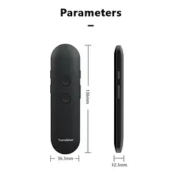 Голосовий електронний перекладач AI Translator T4 800мАч чорний - мініатюра 6