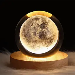 Нічник світильник скляна куля прозора від юсб Crystal Ball