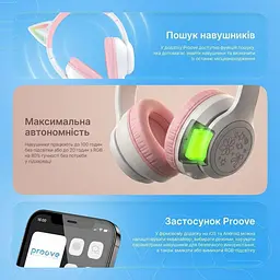 Навушники Proove Kids Neko (APP) Blue/Pink (HPNK0001AP26) - мініатюра 7