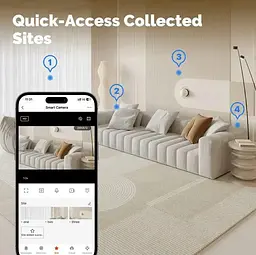 Wi-Fi IP камера MOES TUYA 4MP | панорама 360° | Нічне бачення | Вбудований мікрофон - мініатюра 9