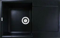 Кухонна мийка Adamant HORIZON чорний металік 780x495x230 мм, з крилом 78 см