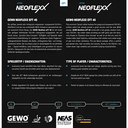 Ракетка для настільного тенісу Gewo Zoom Balance ALL, Neoflexx 48.0 + 45.0, ST (11640000031) - мініатюра 4