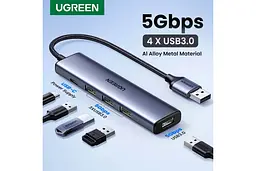 Хаб розгалужувач Ugreen Usb-A to 4xUsb 3.0 CM473 (20805) - мініатюра 6