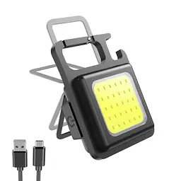 Ліхтарик багатофункціональний з карабіном Rechargeable Keychain Light акумуляторний 3 режими