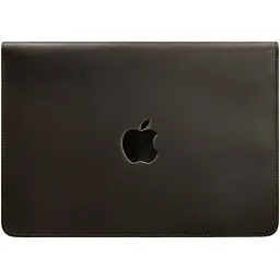 Шкіряний чохол-конверт BlankNote на магнітах для MacBook 14 Темно-коричневий Crazy Horse
