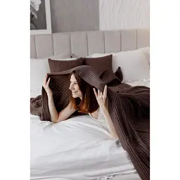 Плед Прованс Cotton шоколадний 120 х 200 см (039528) - мініатюра 3