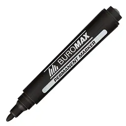 Маркер Buromax Permanent "JOBMAX", round tip, black (BM.8700-01) - мініатюра 2