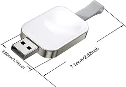 Бездротовий зарядний пристрій Essager Yibay Smart Watch Wireless Charger White (6934025890121) - мініатюра 3