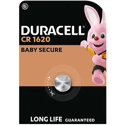 Батарейка Duracell CR 1620 спеціальна літієва типу таблетка 1620 3V, 1 шт. в упаковці (5011069)