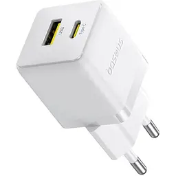 Мережевий зарядний пристрій Baseus Palm 30W USB-C/USB-A Moon White (P1011160A213-00) [132860] - мініатюра 2