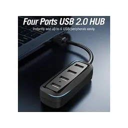 Концентратор Vention USB 2.0 to 4xUSB 2.0 0.15m black (VAS-J43-B015) - мініатюра 8