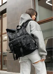Жіноча сумка бананка Sambag Dynamicdart чорна 38 × 21 × 7 см (80411702) - мініатюра 12