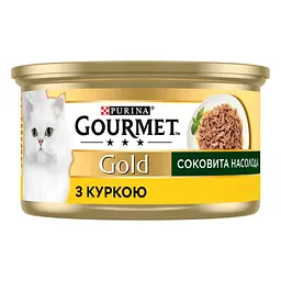 Вологий корм для дорослих котів Purina Gourmet Gold Соковита насолода з куркою 85 г - мініатюра 2